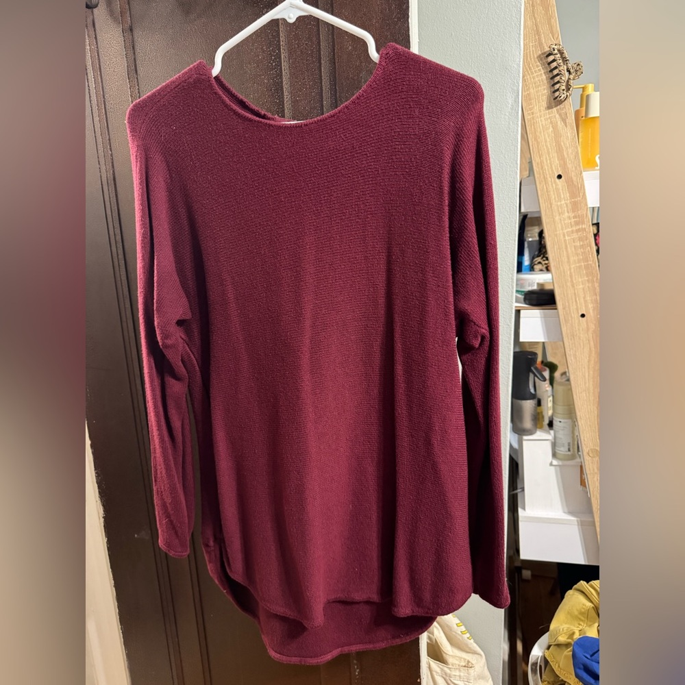 Michael Kors Deep Burgundy Long Sleeve Top